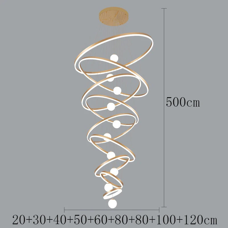 Modern home decor led lights pendant light lamps forstaircase Chandeliers for living room hanging light indoor lighting