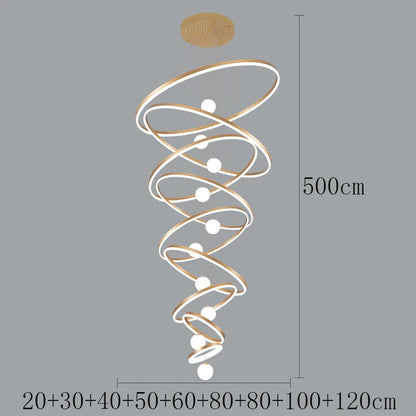 Modern home decor led lights pendant light lamps forstaircase Chandeliers for living room hanging light indoor lighting