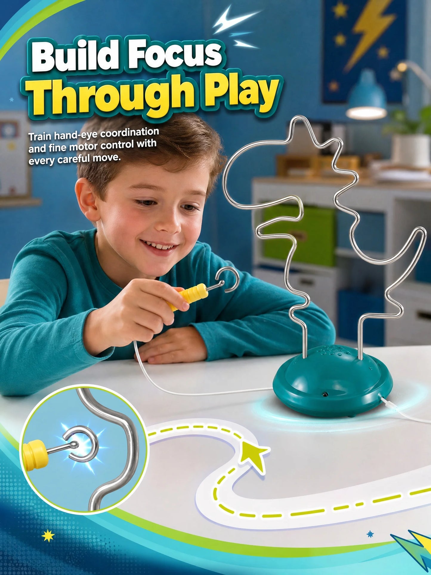 Fire Line Impact Electric Touch Maze CHILDREN'S Puzzle Interactive CHILDREN'S Creative Gift Focus Artifact Focus Training Game