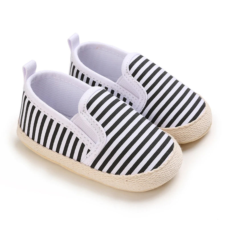 2025 New Baby Canvas Sneakers Anti-slip Soft Plaid Baby Boy Girl Shoes Newborns First Walkers Infant Baby Unisex Casual Shoes