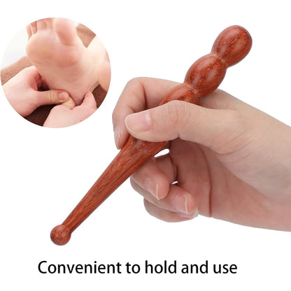 1PCS Wood Foot Massage Stick Travel Manual Acupressure Pen Thai Reflexology Tools for Face Neck Back Waist Massager Trigger Poin