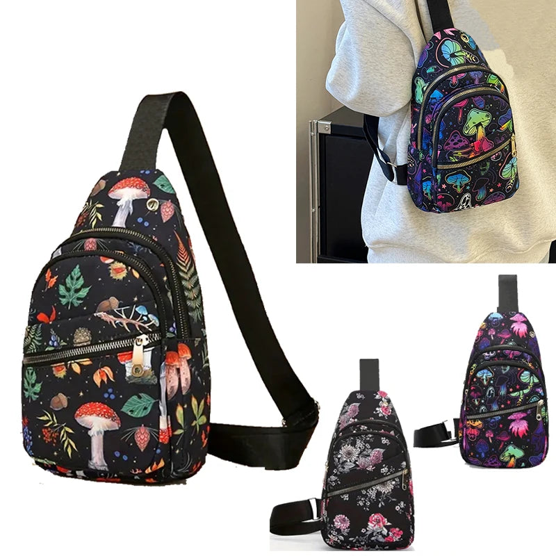 Crossbody bag, crossbody purse, shoulder bag, versatile bag, ethnic canvas backpack on the chest/back