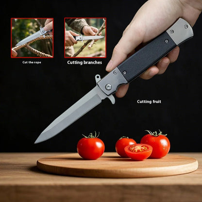 Outdoor Portable Folding Fruit Knife High Hardness Stainless Steel Pocket Cutter Camping Survival Vegetable Peeling Knife EDC Ha