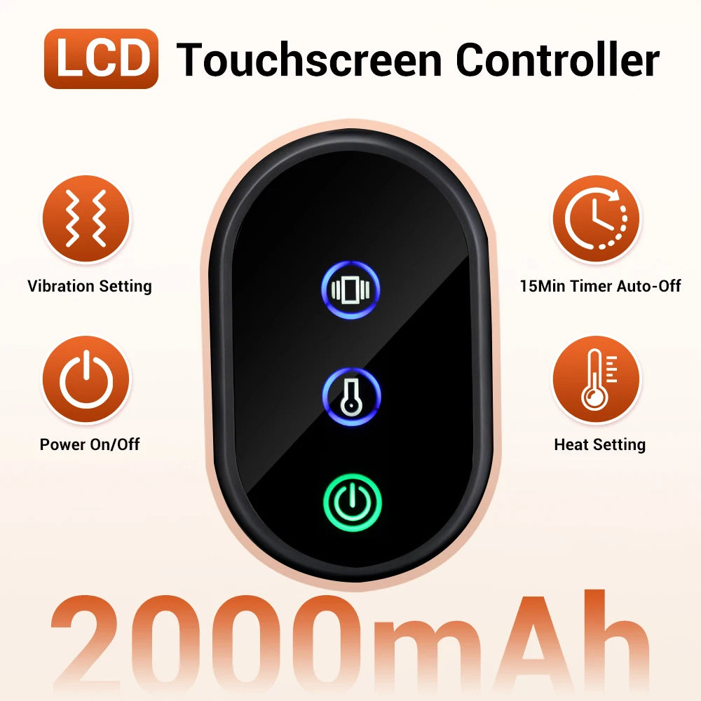 Portable Electric Red LED Light Hand Massager with Heat Compression Cordless Glove Massage Fingers Palm Full Wrapped Relaxation