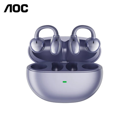 Choice AOC ACD2544 Wireless Bluetooth Earphones Ear Clip Earbuds Surround Stereo Sound Low Latency Music Gaming Clear Calls