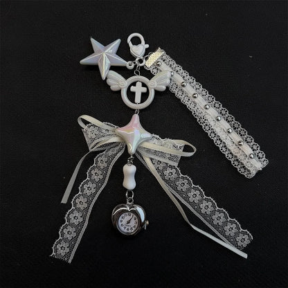 Original Hollow Heart Pocket Watch Chain Keychain Design Steampunk Clock Vintage Necklace Pendant Jewelry Watch Men Women Gift