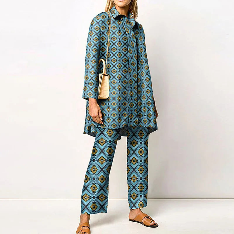 Long Sleeve Turn Down Collar Casual Outfits Ladies Button Tops Wide