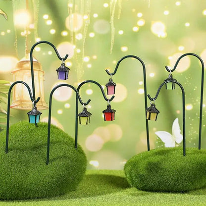 6pcs Garden Miniature Decorative Stakes, Glow-in-the-Dark, Bonsai Mini Decorations, Party Crafts