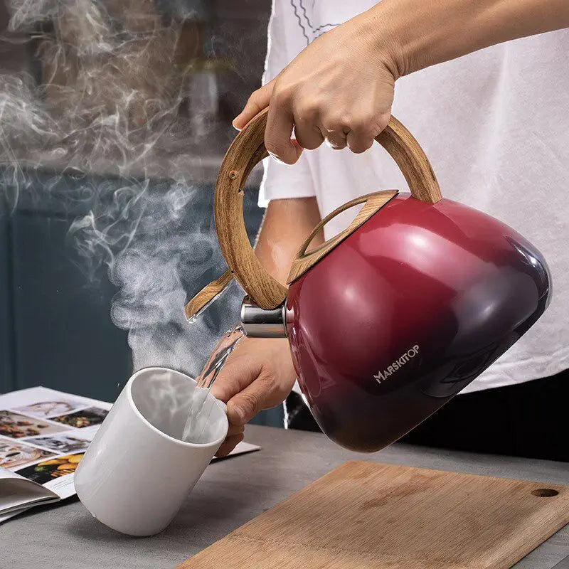 Stainless Steel Whistling Kettle Household Large Capacity Water Boiler Suitable for Gas and Induction Cooker