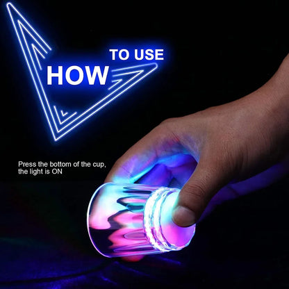 5/10/20/30 Pcs Glow In The Dark Cups Plastic LED Cups Light Up Flash Shot Glasses Christmas Birthday Party Bar Wedding Party