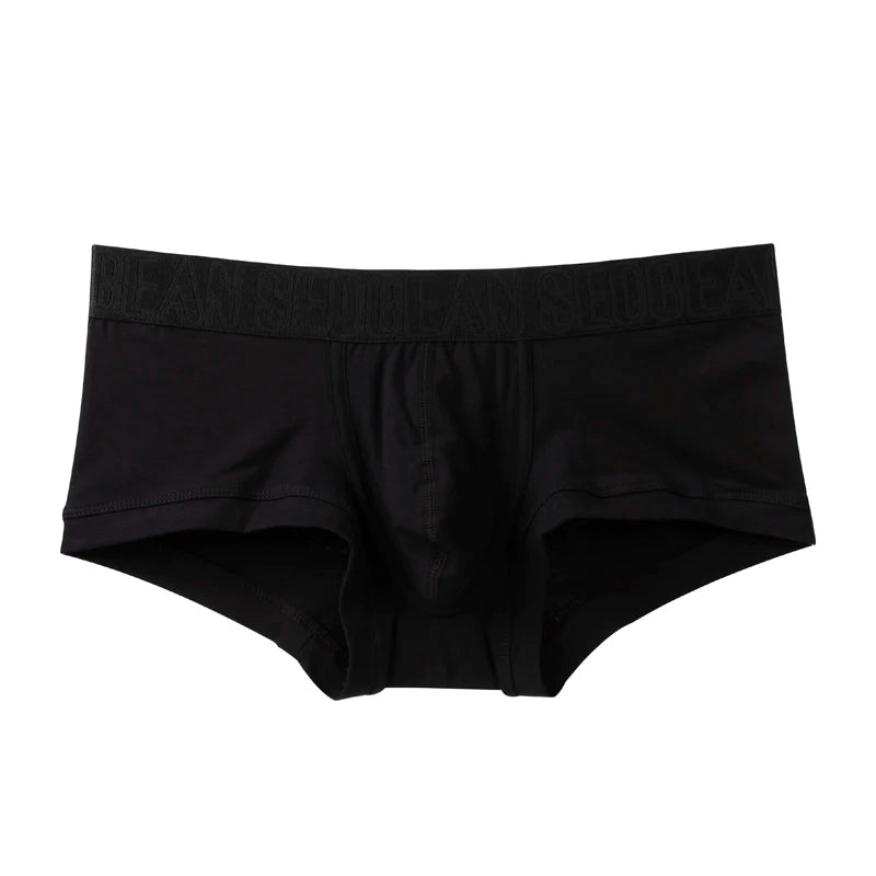 SEOBEAN Men's Breathable Cotton Boxer Shorts U-Convex Pouch Low-Waist Soft Stretch Underwear for Daily Casual & Intimate Wear