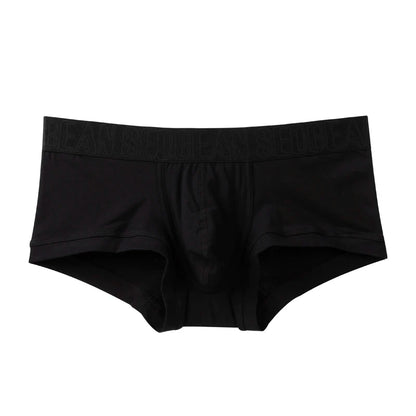 SEOBEAN Men's Breathable Cotton Boxer Shorts U-Convex Pouch Low-Waist Soft Stretch Underwear for Daily Casual & Intimate Wear