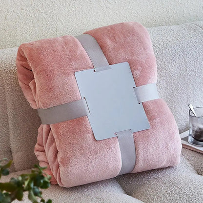 Durable Blanket Solid Color Flannel Throw Blanket Lightweight Plush Bed Cover Soft Fuzzy Sofa Blanket for Cozy Nap Sleeping