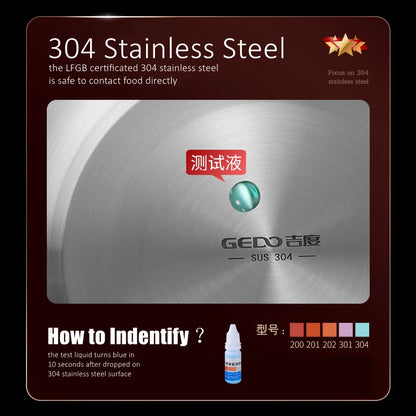 22/24/26cm Diameter Pure 304 Stainless Steel Platters LFGB Certified Fall Resistant Dinning Plate Well Polished Tableware