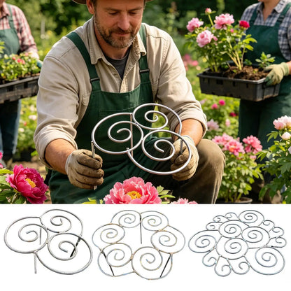 Peony Cage Heavy Duty Metal Weather-Resistant Grow Through Plant Support for Tall Heavy Flowers Peonies Roses Hydrangeas