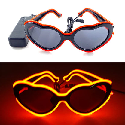 1PC Light Up LED Glasses Glow Sunglasses EL Wire Neon Glasses Glow in The Dark Party Supplies Neon Party Favors for Adults