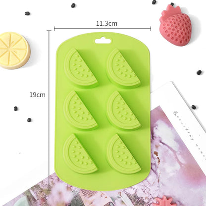 Fruit Strawberry Silicone Baking Mold Watermelon Pineapple Chocolate Candy Ice Mould Orange Cake Decor Soap Candle Making Set