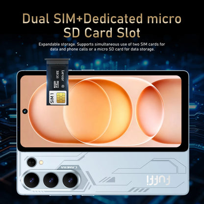 FUFFI S26 Pro Smartphone 5G LTE Android System 12GB RAM 512GB ROM 6.6' Display 16MP Camera Dual SIM With Play Store Mobile Phone