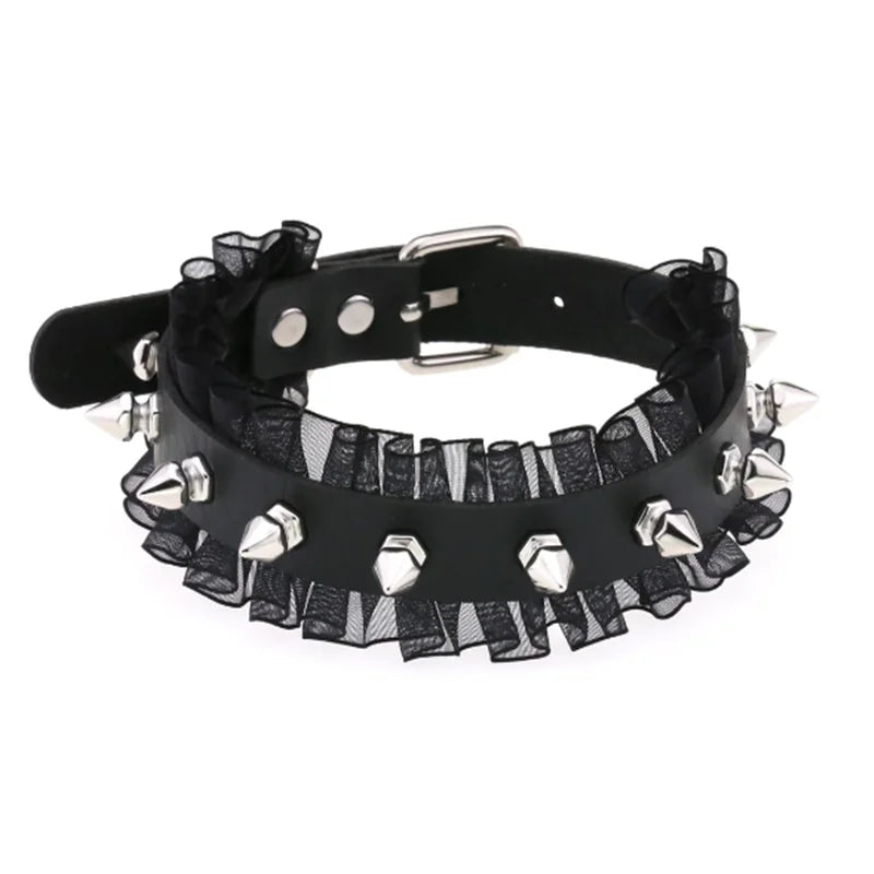 1pc Harajuku Gothic Spike Rivet Star Necklaces Collares Hip Hop Rock