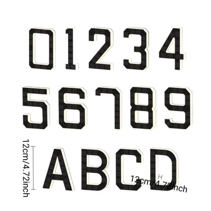 LED Solar House Number Light Waterproof Address Sign Modern Light Sensor Door Plate for Outdoor Home Yard Wall Decoration Use