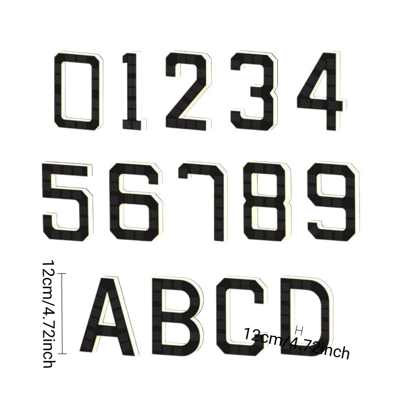 LED Solar House Number Light Waterproof Address Sign Modern Light Sensor Door Plate for Outdoor Home Yard Wall Decoration Use