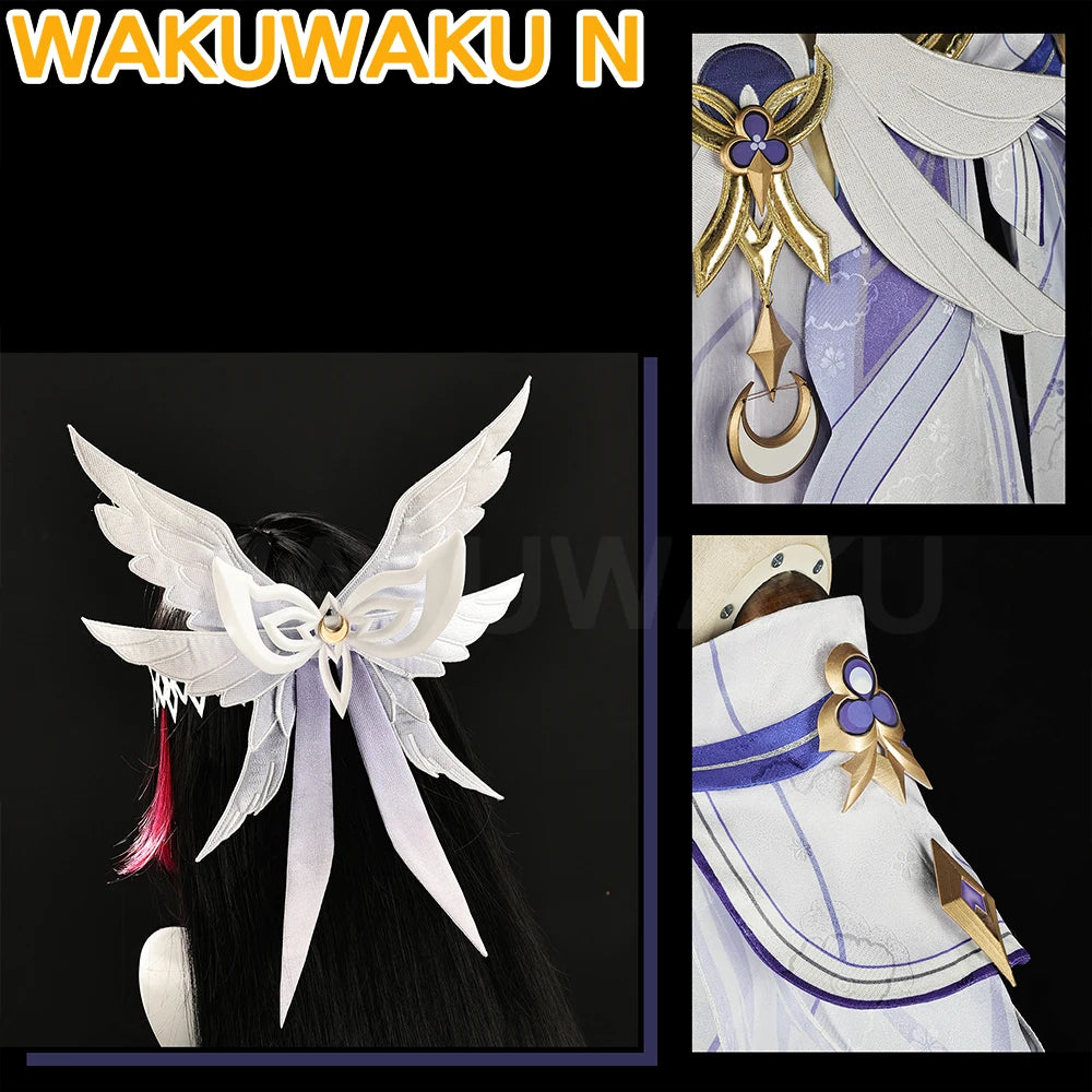 IN STOCK Columbina Cosplay Costume Game Genshin Impact【S-2XL】WakuWaku-N Women Maiden Halloween Nod-Krai Columbina Plus Size
