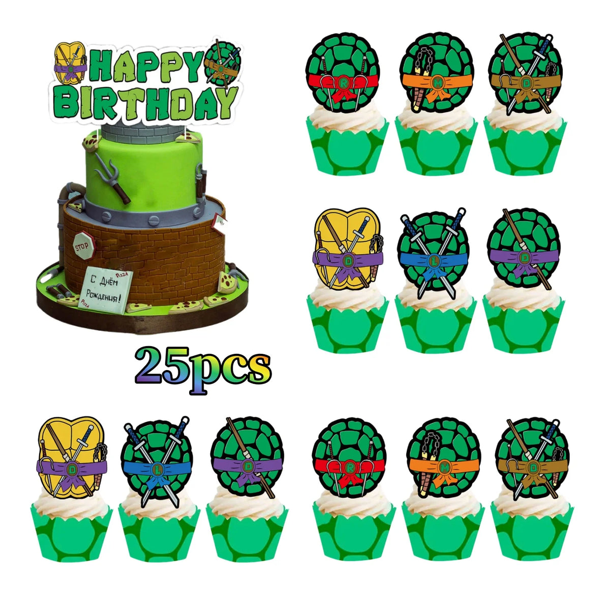 Cartoon Turtles Birthday Party Decorations Tableware Tablecloth Cup Plate Bag Napkins Balloon Baby Shower Turtles Party Favors