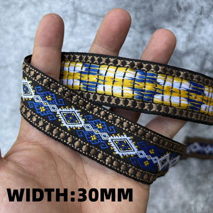 5 Yards 1~3CM Geometric Flower Designs Are Selling Well Embroidered Jacquard Ribbon Decorative Clothing Dog Chain Curtains