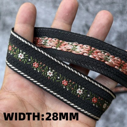 5 Yards 1~3CM Geometric Flower Designs Are Selling Well Embroidered Jacquard Ribbon Decorative Clothing Dog Chain Curtains