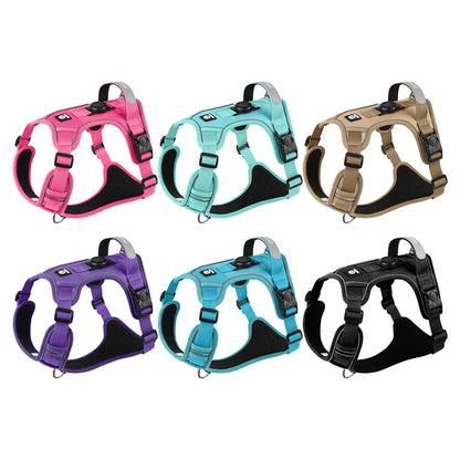 Dog Harness With AirTag Holder No Pull Reflective Lightweight Waterproof Vest For Small Medium Dogs Anti Lost Pet Accessory