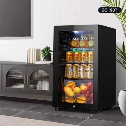 Household refrigerator Small office ice bar Tea refrigerator E-sports hotel display cabinet Beverage wine cabinet