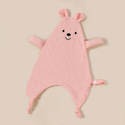 Cute Bear Baby Cotton Comforter Blanket Newborn Sleeping Dolls Rabbit Ears Sleep Toy Soothe Appease Towel Bibs Saliva Towel New