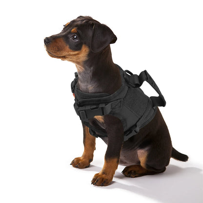 Tactical Small Dog Harness For Puppy Cats Adjustable Kitten Vest Harnesses For Military Dogs Working Training Walking Free Size