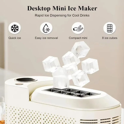 Portable Outdoor Camping Car 8 Grids DV12V Desktop Ice Maker Machine Electric Power RV Quick Freezing Bottled Water Maker
