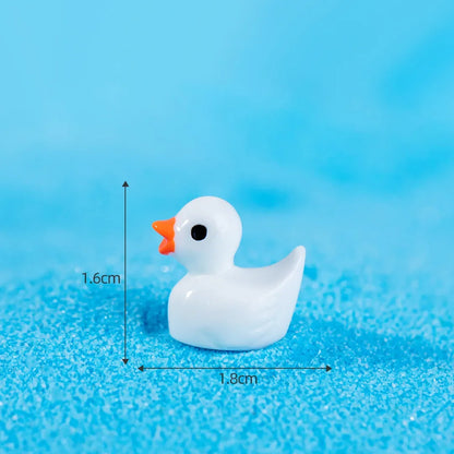 200pcs Mini Resin Ducks Yellow Tiny Ducks Mini Ducks Bulk Little Duck Figures Garden Crafts Tiny Duck Landscape Plants Fairy