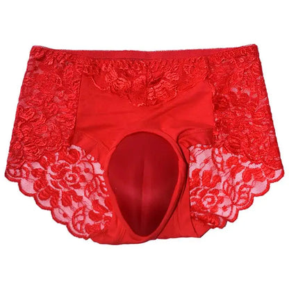 Panties For Men Camel Toe Underwear Hiding Gaff Briefs Sissy Lingerie Feminization Crossdressing Ultra-Thin Lace Underpants