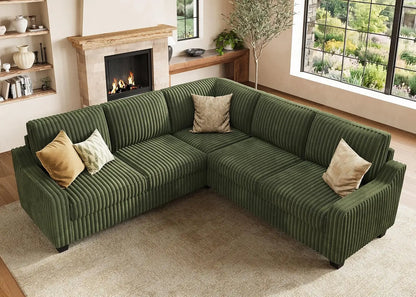 Convertible Sectional Sofa L Shaped Couch,Velvet Black, Custom