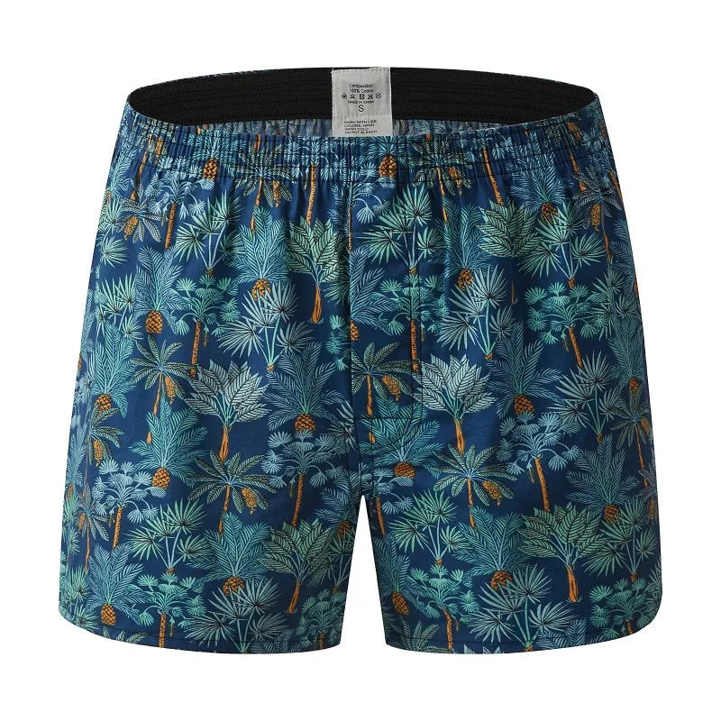 1PC 100% Cotton Men's Underwear Soft Comfortable Men's Underwear Men's Shorts Home Loose Stretch Men's Aloe Pants Boxer Briefs