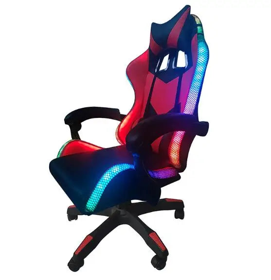 Factory Wholesale Leather LED Light RGB Gaming Chair Racing Office Massage Gamer Chair Adjustable Swivel Gas Lift
