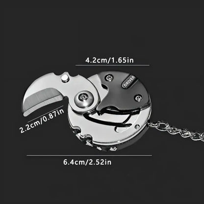 Multifunctional Folding Pocket Knife Outdoor Screwdriver Mini Repair Tool Pendant Neck Key EDC Tool Removable Fruit Knife