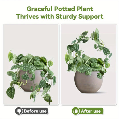 Round transparent acrylic plant stand, suitable for indoor and outdoor use, suitable for small climbing plants, etc.