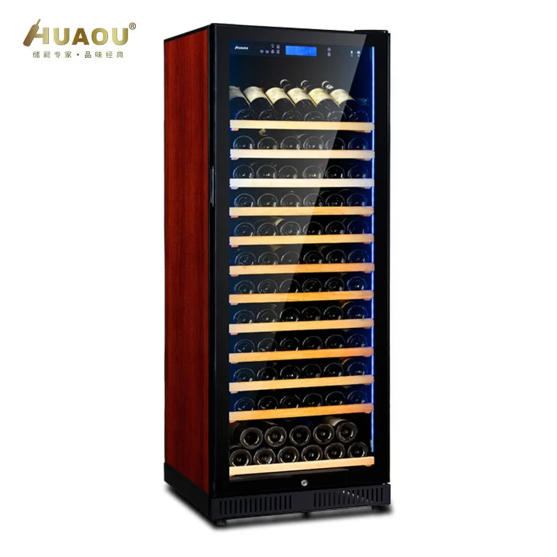 85 Bottle 24 Inch Freestanding Wine Cooler Beer and Wine Fridge with Hanging Cup Rack for Home Bar Kitchen Storage System