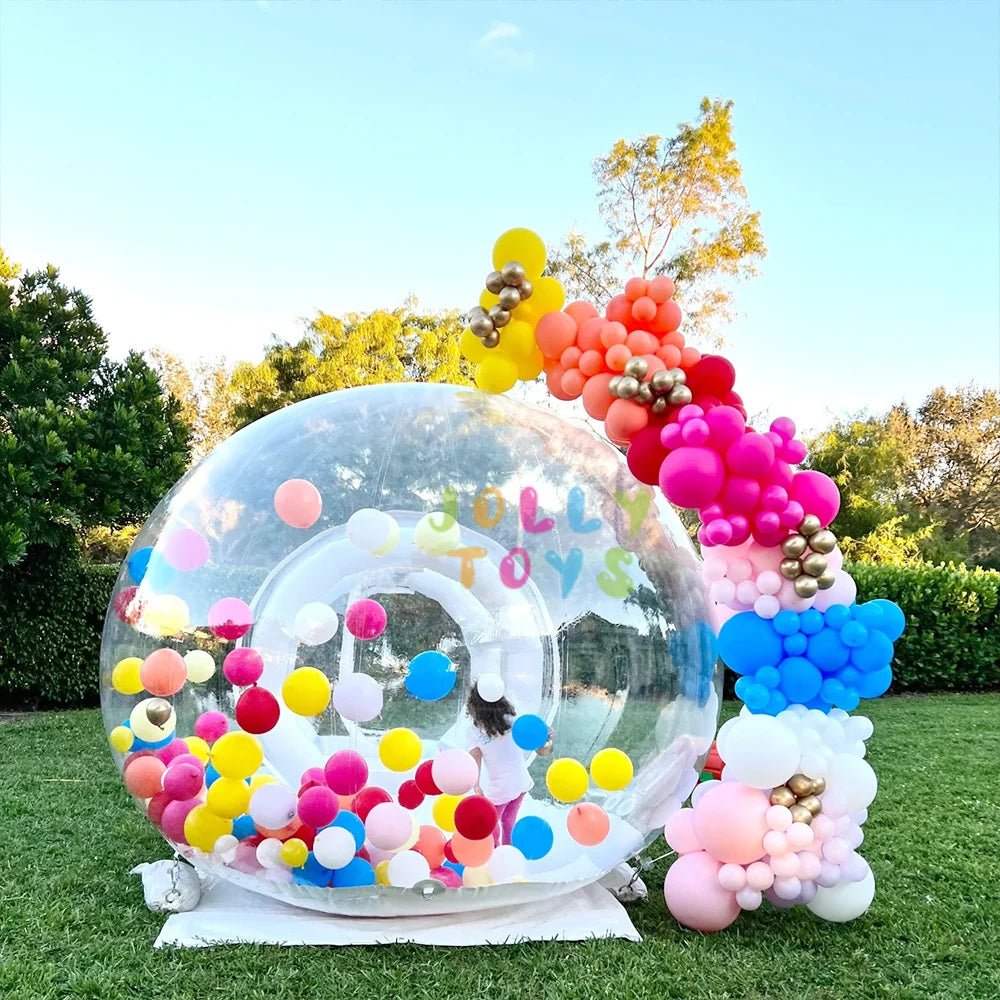 Aesthetic Clear Inflatable Balloon House Modern White Bubble House for Wedding Backdrop Baby Shower Party Event Decor