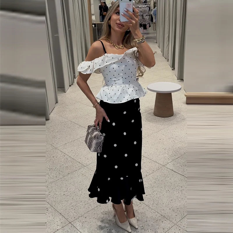 Chic Stripe Print Vest Pants Women Set Patchwork Slash Neck Bandage Top Pleated Asymmetry Trousers 2026 Summer Lady Outfit