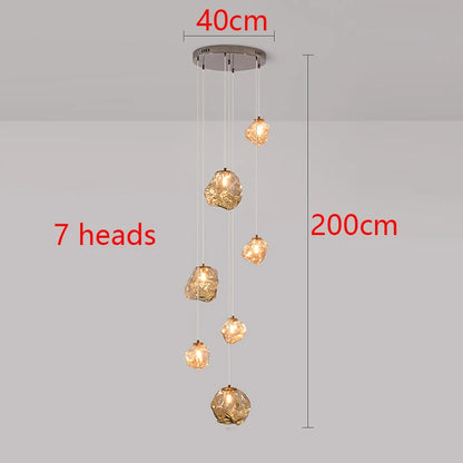 Modern home decor led lights pendant light lamps forstaircase Chandeliers for living room hanging light indoor lighting