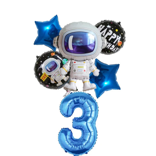 Planet Astronaut Birthday Party Decoration Paper Cup Plate Napkin Balloon Tablecloth  For Kids Baby Shower Party Supplies Gifts