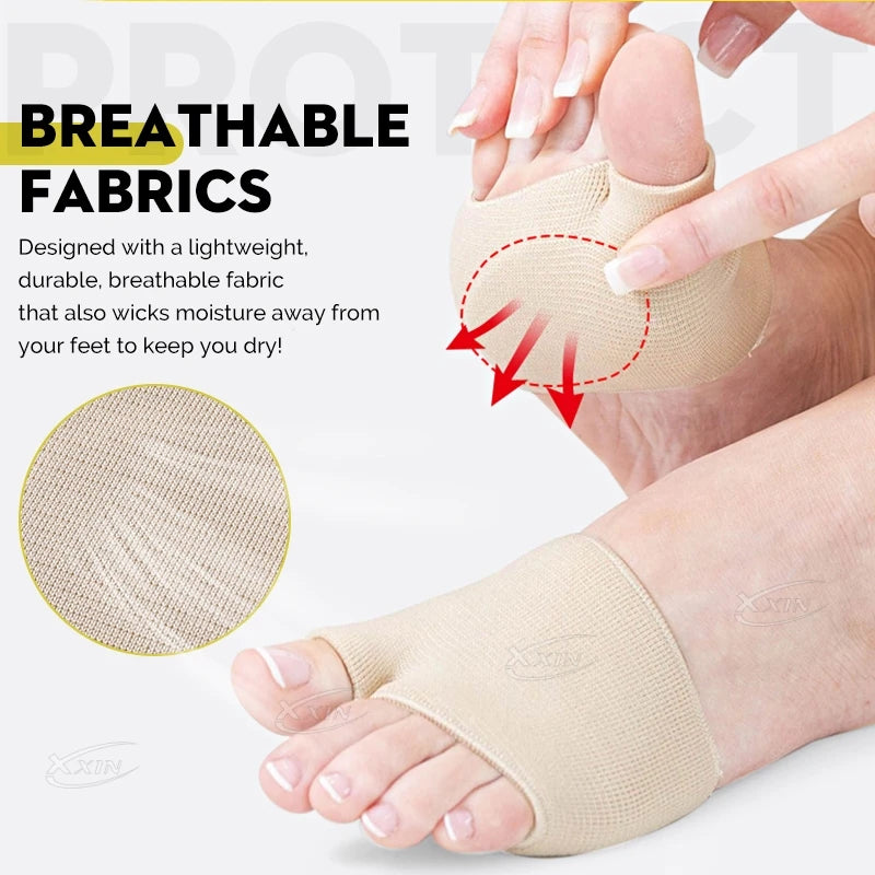 【Xxin】Forefoot Protector CoverSilicone Gel Forefoot Pads Shoe Insole Foot Pain Relief Cushion