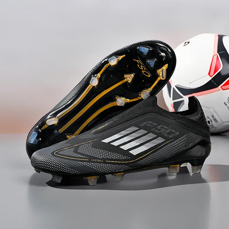 New Men Football Boots Outdoor Sport Training Soccer Shoes Match Boys Adult Cleats Breathable Non Slip Long Spikes Comfortable