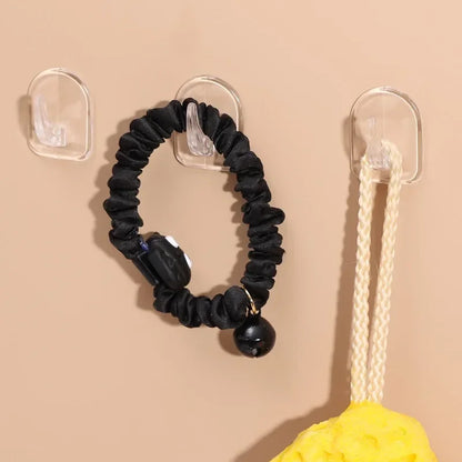 Mini Transparent Hooks Self-Adhesive Wall Hooks Heavy Duty Sticky Hangers Multi-Purpose Home Kitchen Bathroom Storage Organizer