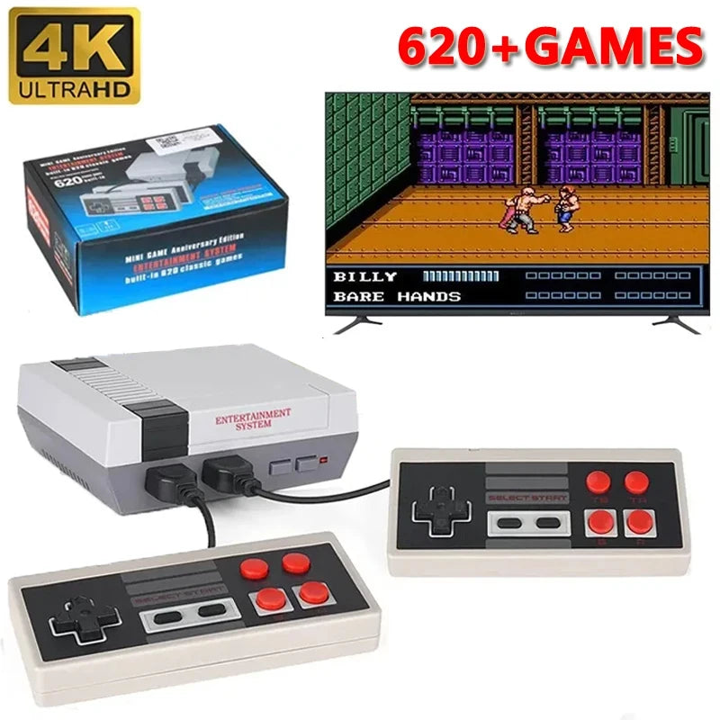 Retro Game Controller | 620 Built-In Games with Dual Gamepads | AV Output for Home Gaming